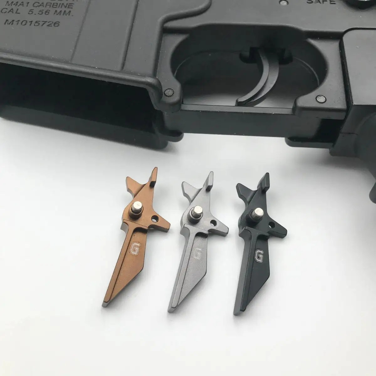 

HBRUNZ Tactical CS Sport Toys Part CNC "G" Trig for AEG Airsoft M4 M16 Gel Blaster Accessories GBB