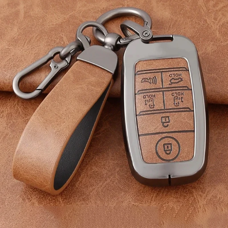 

6-кнопочный чехол для пульта дистанционного управления, защитный чехол для ключей для KIA Sedona Grand Carnival Sorento, держатель для автомобильного ключа из цинкового сплава