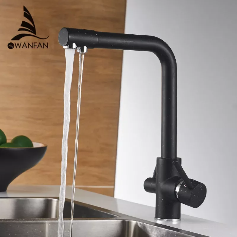 

Filter Kitchen Faucets Deck Mounted Mixer Tap 360 Rotation with Water Purification Features Mixer Tap Crane For Kitchen WF-0175