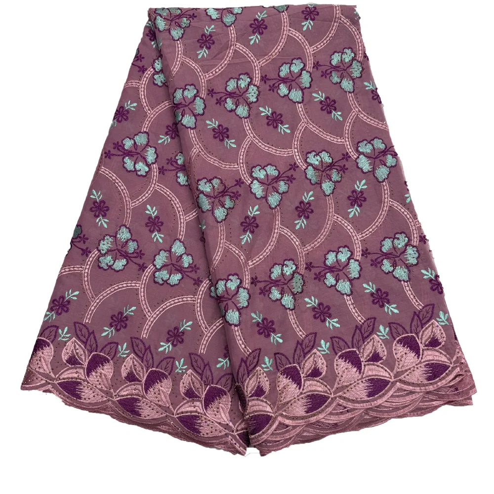 Экологичное швейцарское кружево Vaal с вышитыми пайетками африканская ткань для