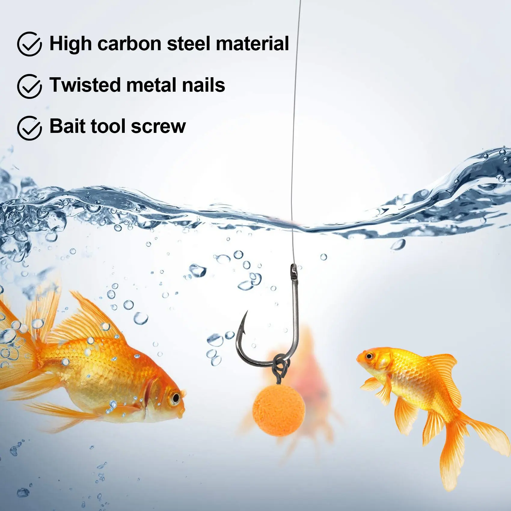 50 шт. винт для бойлов ловли карпа с твердым кольцом инструмент приманки оснастки