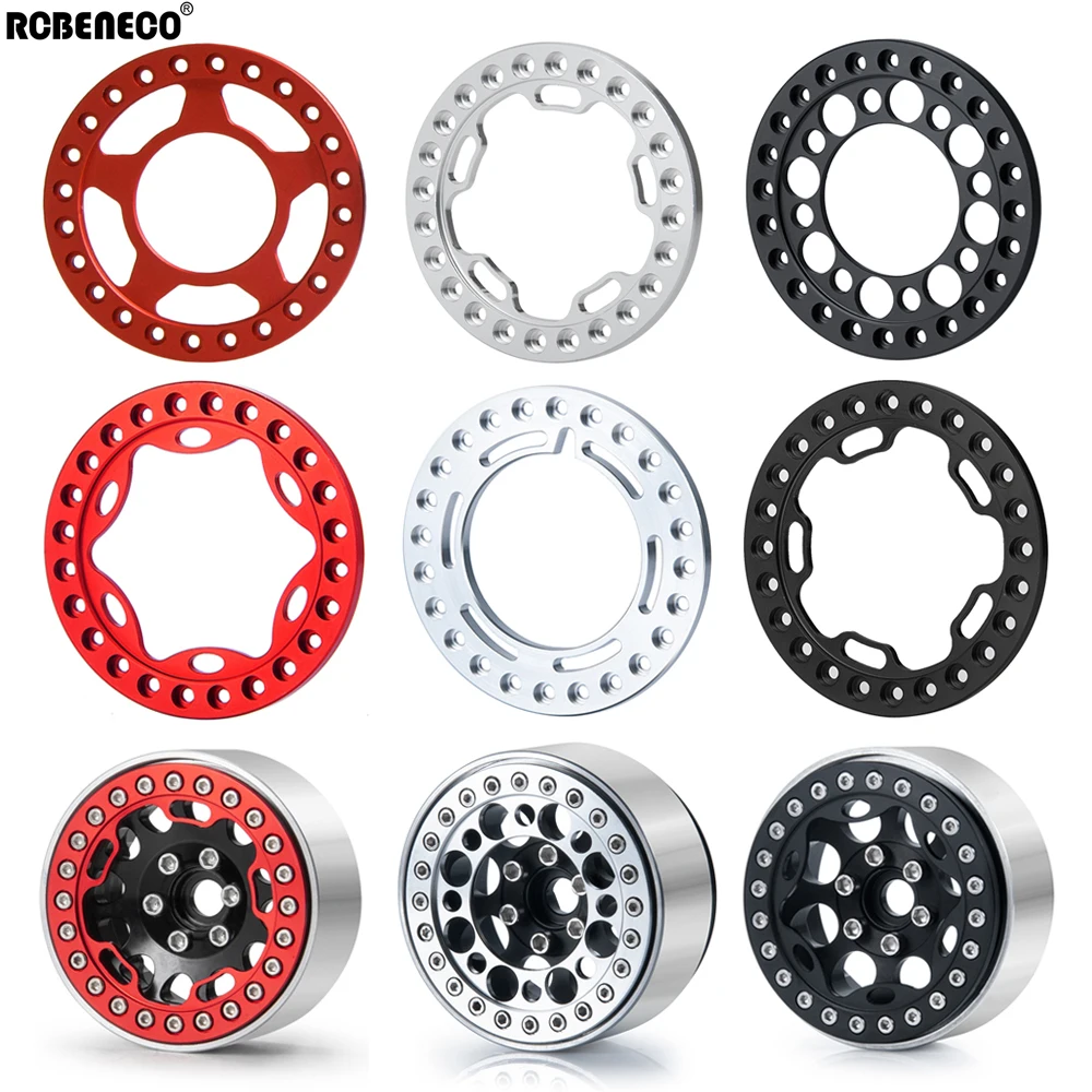 Pаспродажа RCBENECO, 4 шт., металлические наружные кольца для колесных ободов 1,9 дюйма с Бусиной, для моделей 1/10 Axial SCX10 90027 90046 D90 Traxxas TRX4 Wraith Crawler