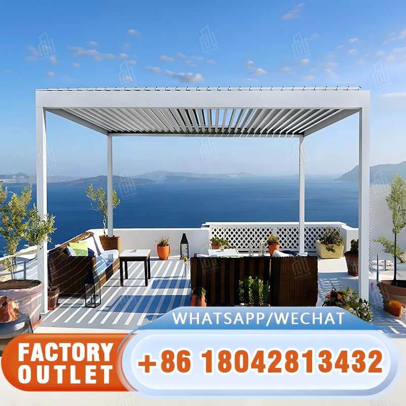 Альтанка для улицы водонепроницаемый павильон пергола 4X6 3X3M биоклиматический