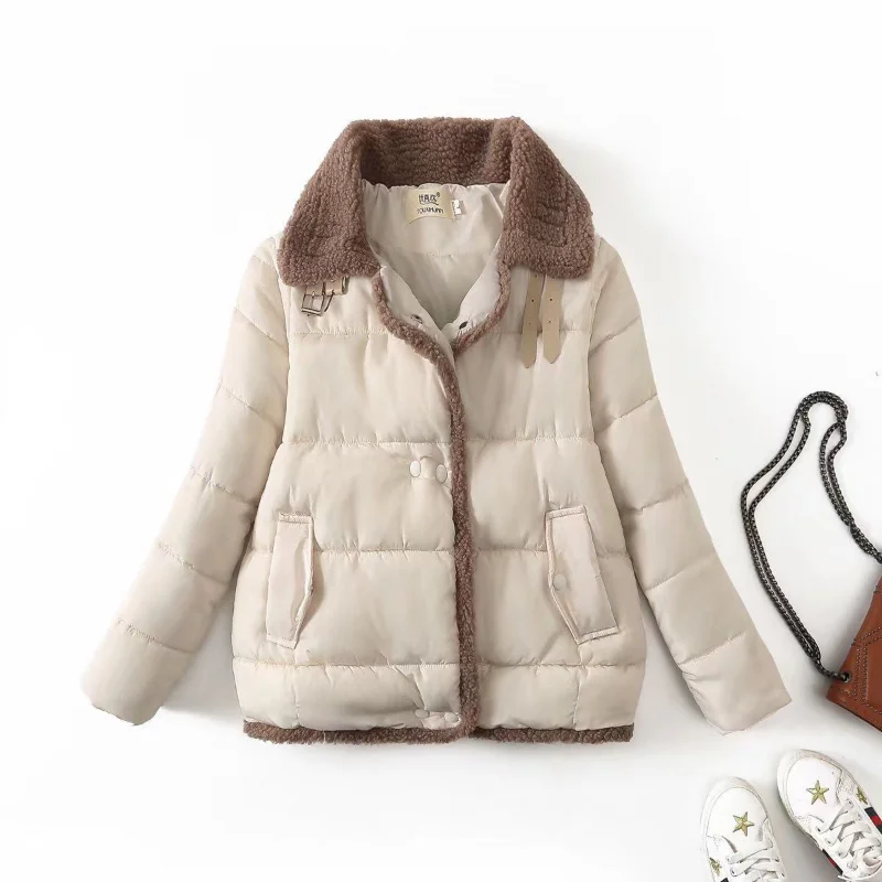 2022 Winter New Cotton Padded Clothes Women's Korean Casual Cotton Padded Clothes Thickened Warm Short Loose Small Coat