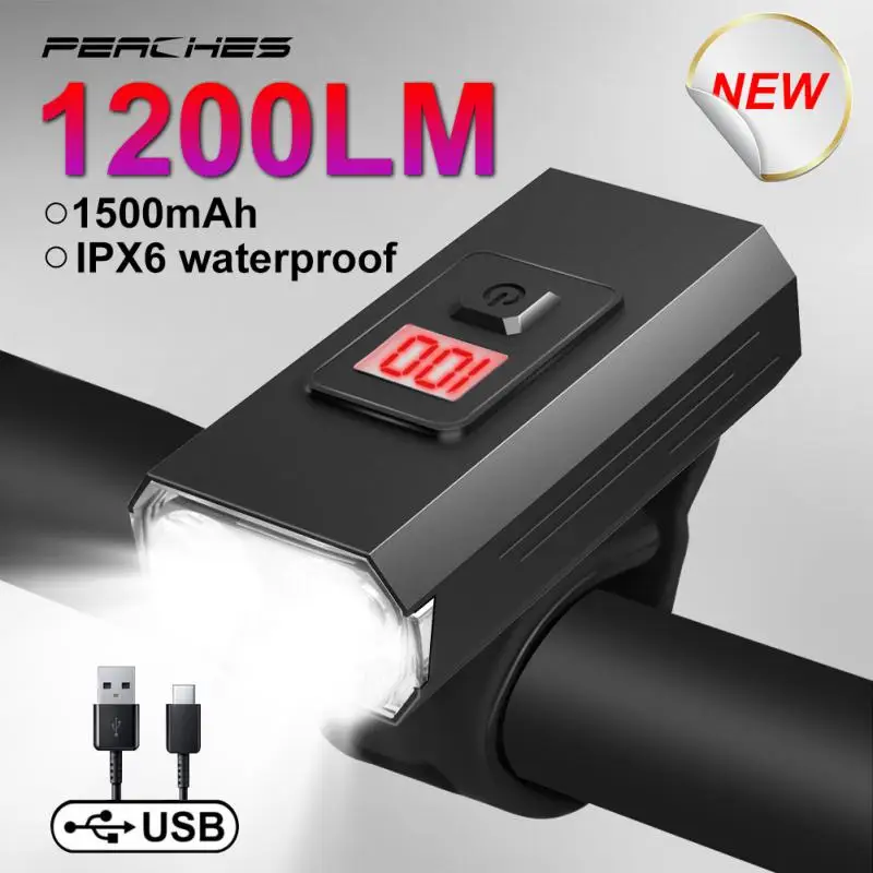 Модернизированная велосипедная Светодиодная лампа T6 1200 лм передний