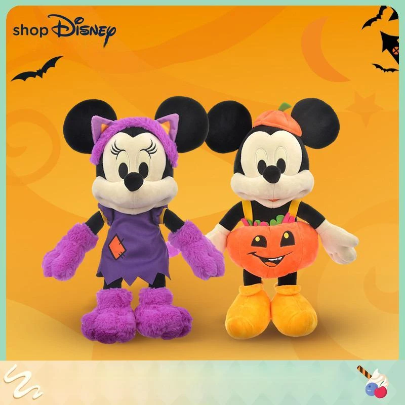 

Disney Halloween Mickey Mouse Minnie Plush Doll Kawaii Toy Girl Pumpkin Cartoon Anime Stuffed Doll Toys Birthday Gift for Kids