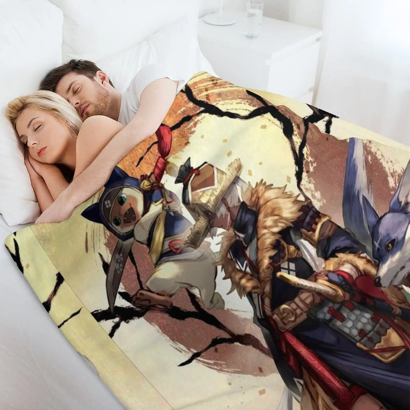 Одеяло Monster Hunter Rise Thins одеяла для дивана Polar