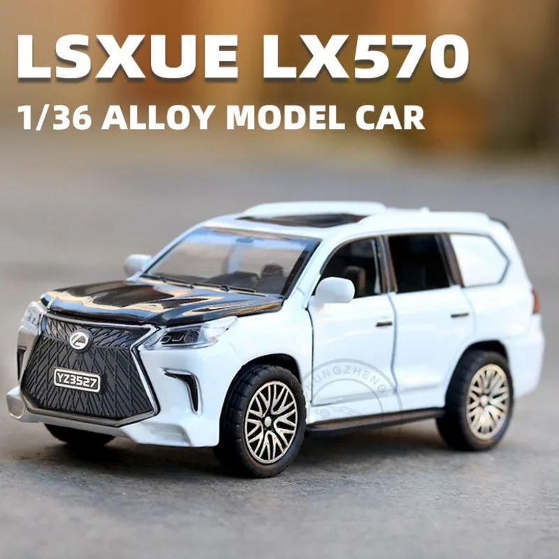

Car Toys 1/36 Lx570 G800 Children's Toy Model 4 Doors Can Open Metal Die-casting Model Car Miniature Collector For Kids Gifts