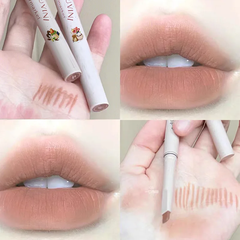 

Lipliner Pencil Matte Velvet Lip Liner Pen Outline Lip Shape Lipstick Pen Waterproof Lasting Non-stick Cup Nude Lip gloss Makeup