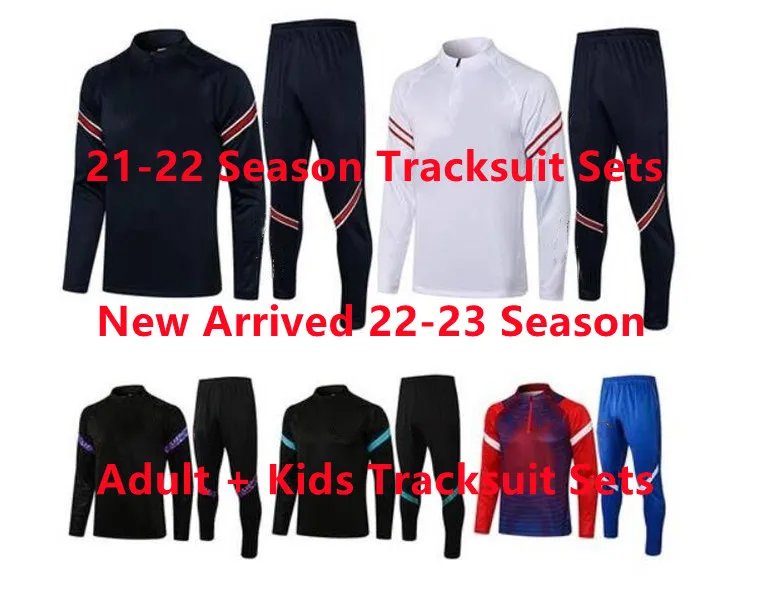 

2021-22-23 new Adult Soccer Jerseys Maillot Sports Jacket Sweater Training Tracksuit Sets Survetement jerseys jogging kits