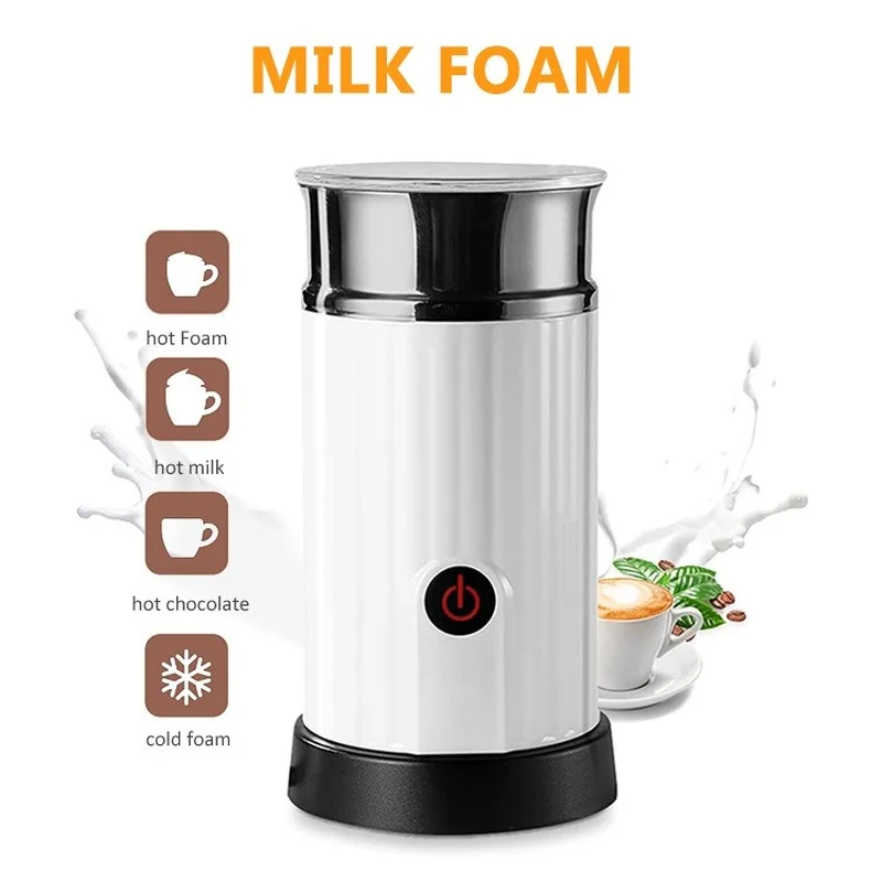 Automatic Milk Frother Cold/Hot Milk Frother Can Be Heated Milk Frother Electric Milk Frother Automatic Office Supplies Desk