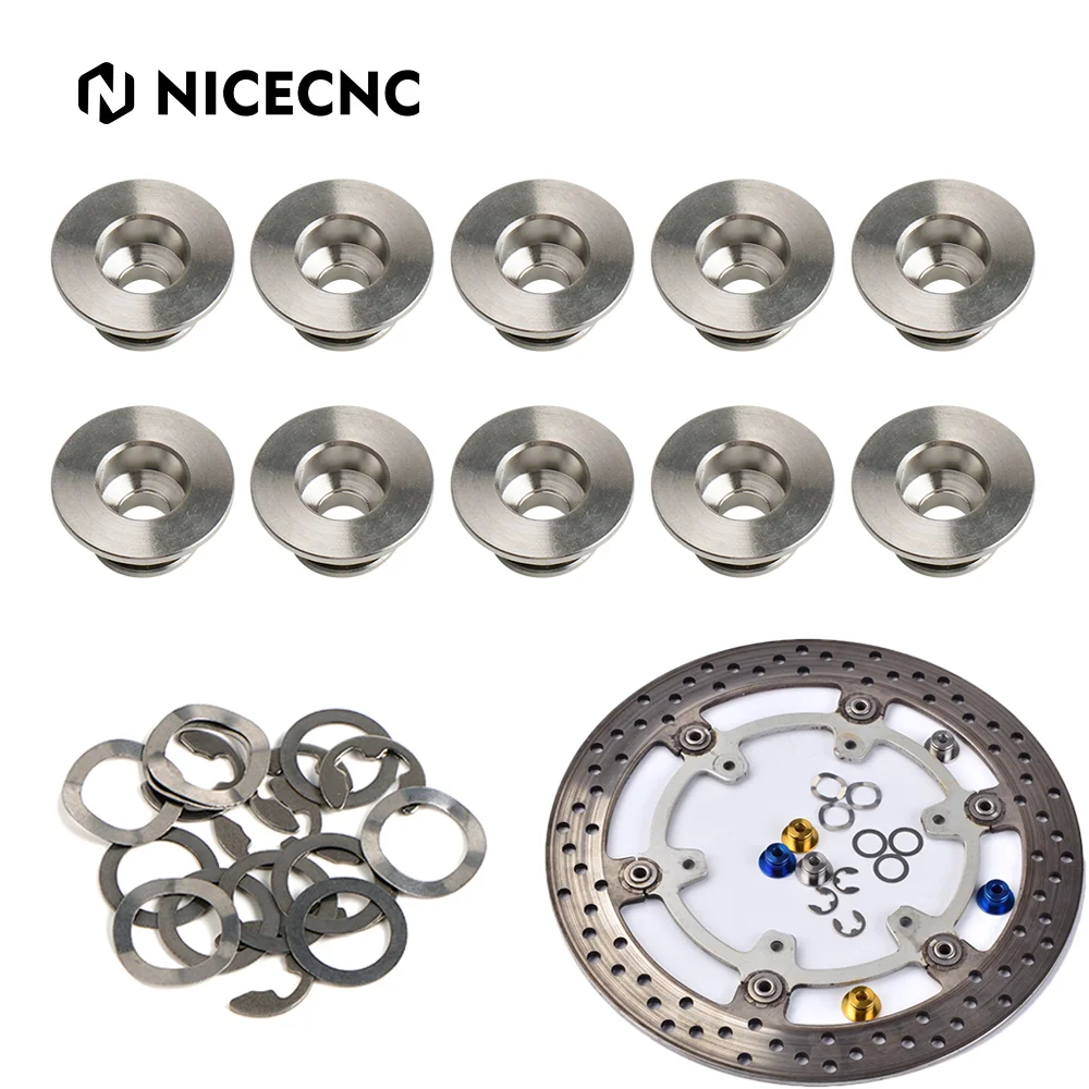 

Titanium 4.5 - 5.2 mm Brake Disc Bobbins Circlips for Aprilia Tuono V4R V4 1100 1000R 1000 Shiver 900 750 RSV4 RR RF R RSV1000R