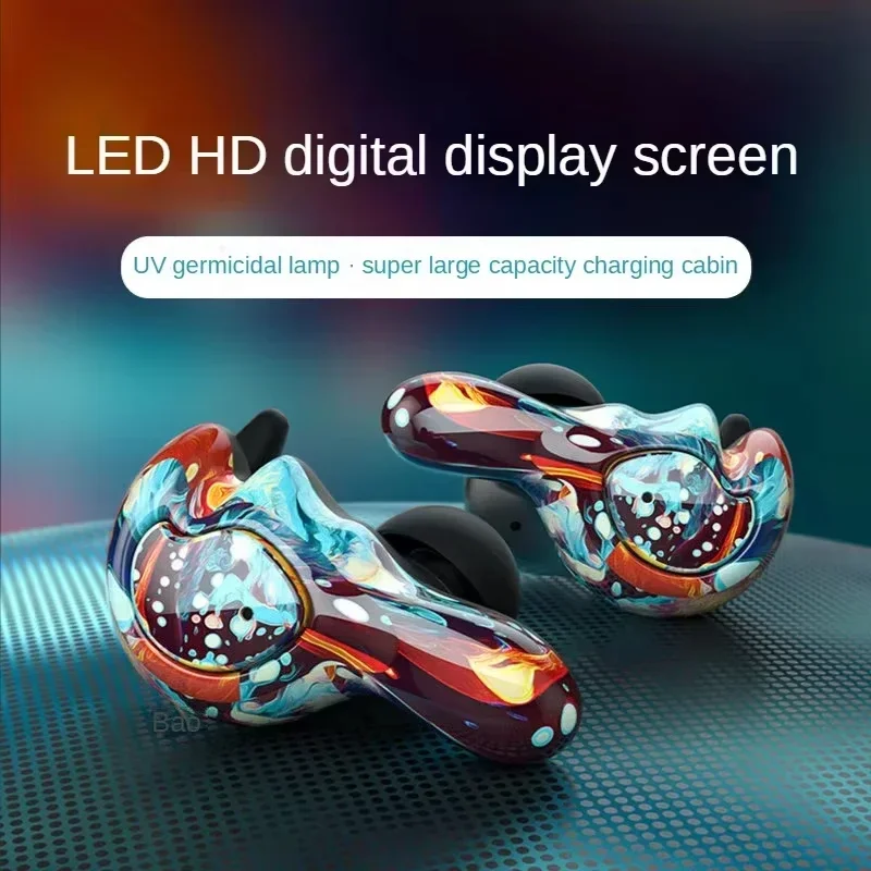 Беспроводные наушники 2000 мАч светодиодный цифровой экран Bluetooth игровые