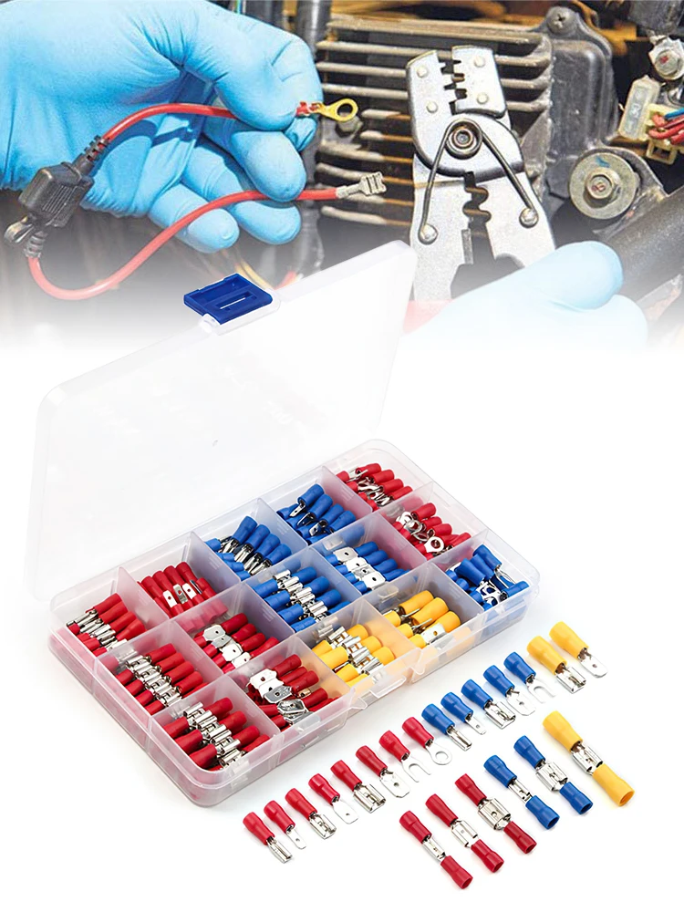 1200 шт./лот папа женский Ассорти Полный Изолированный вилка U-тип набор клемм
