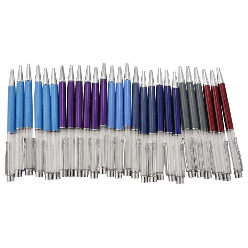

27 PACK Colorful Empty Tube Floating DIY Pens Ballpoint Pens, Building Your Favorite Liquid Sand Pens Gift