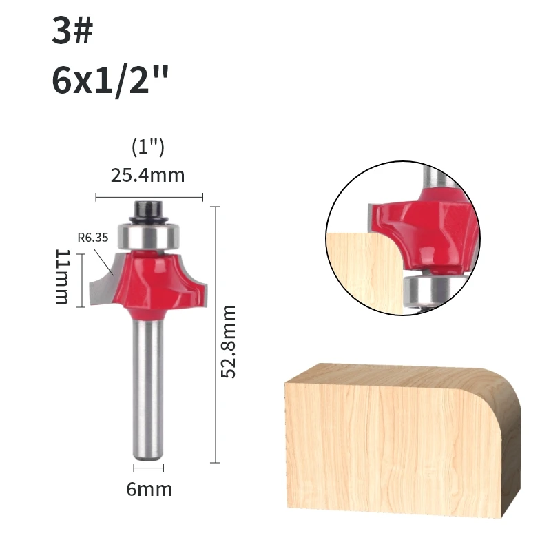 

Фреза YUSUN угловая круглая 6 мм