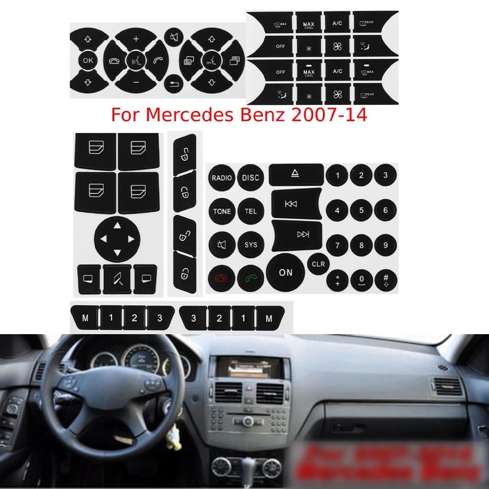 

Наклейки для замены кнопок на руль Mercedes 2007-14
