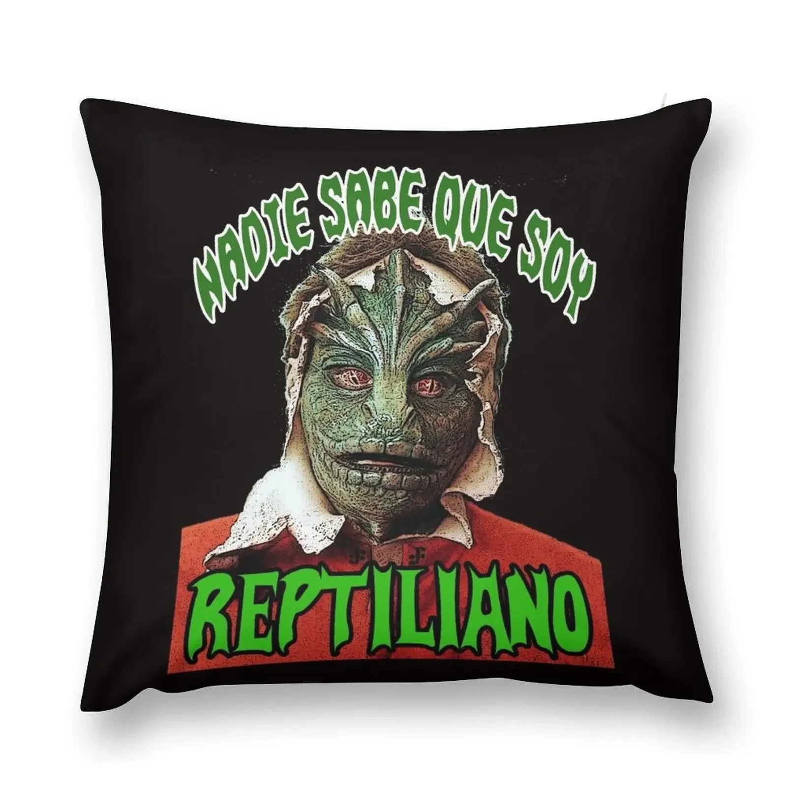 NOBODY KNOWS I'M A REPTILIAN Декоративная подушка Рождественские наволочки Декоративные