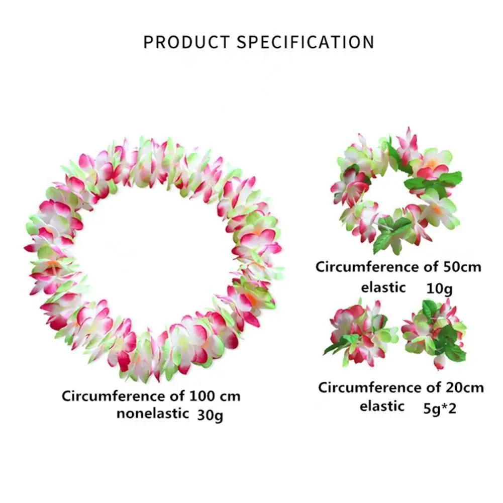 4 шт./компл. летняя Гавайская цветочная гирлянда искусственная фотография |