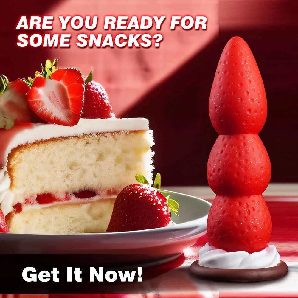 Фэнтезийная Большая Анальная Пробка Клубничного Монстра Толстый Дракон В Форме