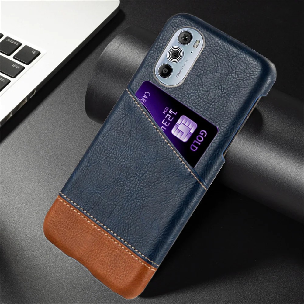 

Luxury Case Motorola Edge 30 Pro For Motorola Moto Edge 30Pro X30 S30 Case Mixed Splice PU Leather Card Cover Edge 30 Pro X30