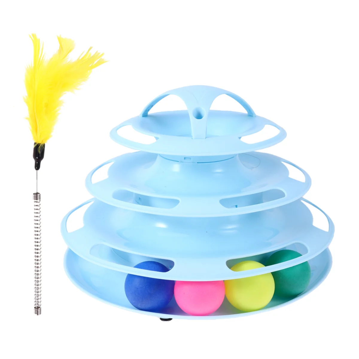 

1pc Cat Toy Four Layer Exercising Circle Track Props Tool Ball Toy for Mouse Pet Cat Toys