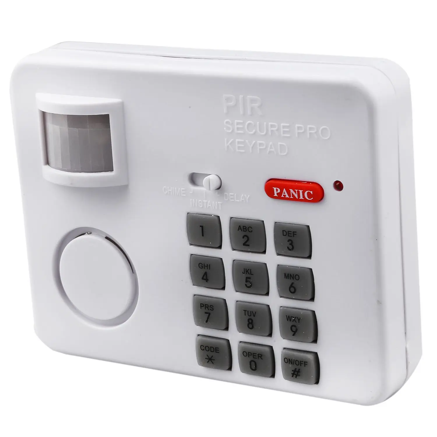 

Wireless Motion Sensor Alarm with Security Keypad PIR Home Garage Shed white