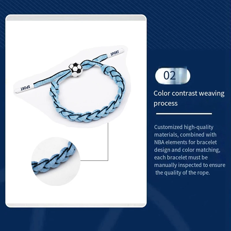 Плетеный регулируемый браслет с футбольной звездой трофей сувенирный подарок