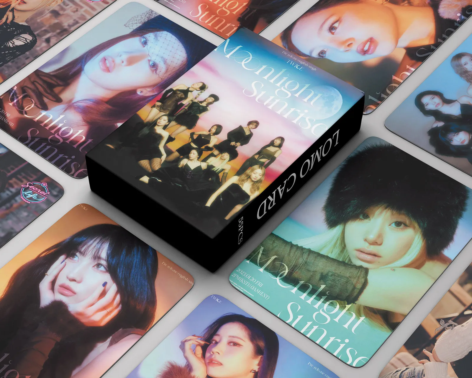 

55PCS Kpop Girl Group Black TWICE Lomo Cards New Photo Album MOONLIGHT SUNRISE HD High Photocard Lomo Card Bookmarks Fans Gift