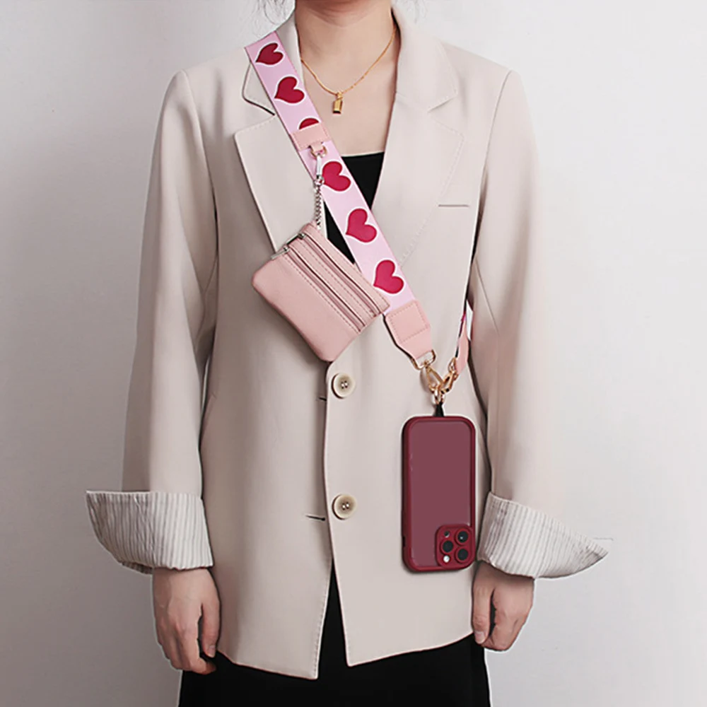 Модный регулируемый длинный ремешок через плечо унисекс для сотового телефона