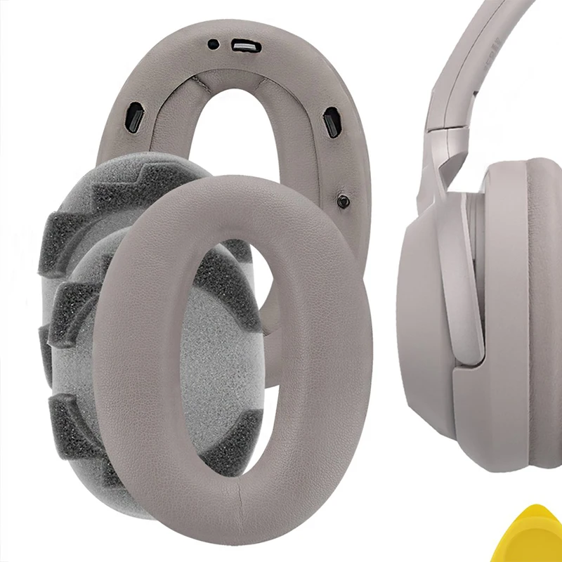 Фото Сменные амбушюры для Sony WH 1000XM2 MDR 1000X, аксессуары, амбушюры для наушников, амбушюры для наушников, ремонтные детали, протеиновая кожа №5