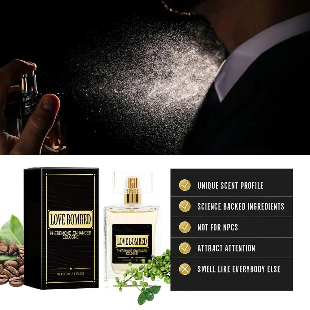 30/50ml Men's Perfumes Originales Para Hombre High Quality Bold Attraction Confidence Infused Long Lasting Pheromones Perfume