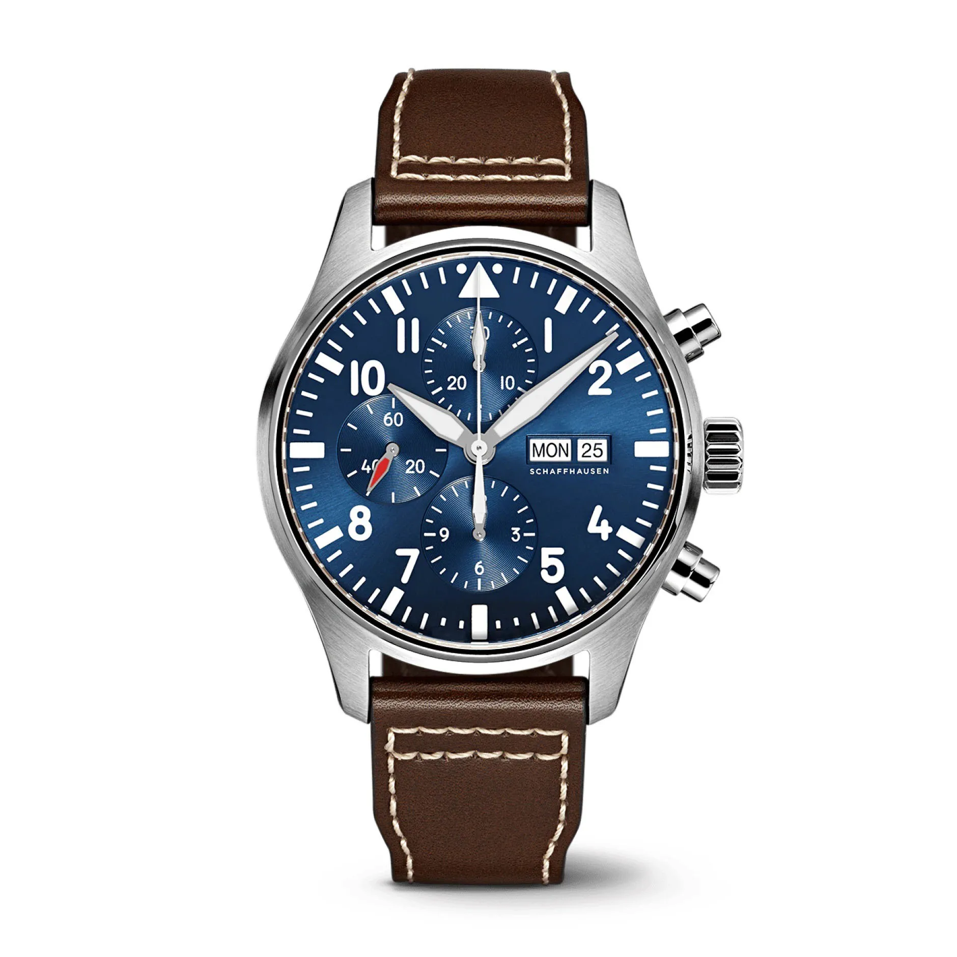 

Men's Watch Mechanical Automatic Chronograph iw377717 Blue Dial Leather Strap 43mm Luxury Watch 1:1 Replica Watch