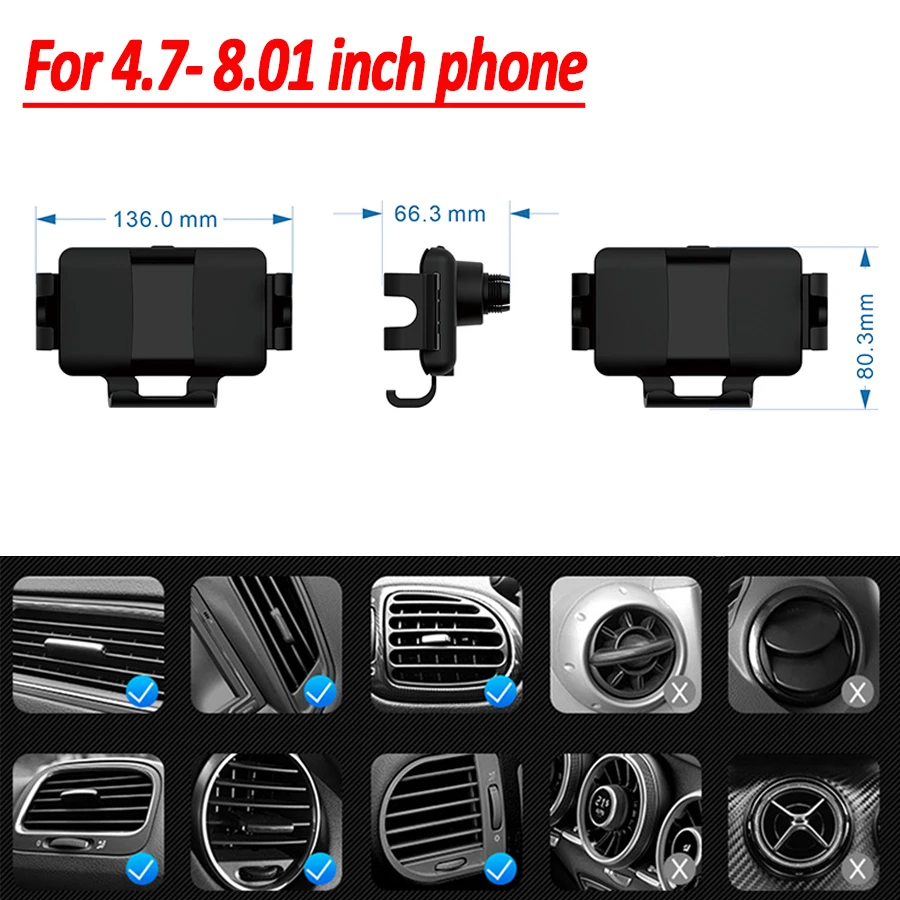 fast qi wireless car charger 20w for samsung galaxy fold z 2 3 flip iphone 12 pro max foldable screen ventilation suction mount free global shipping