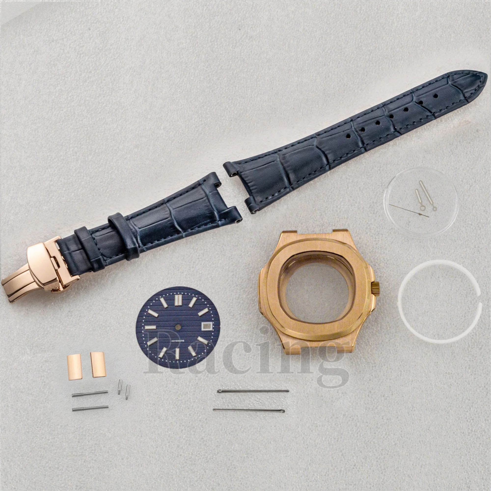 Корпус NH35 корпус для часов 41 мм ремешок из натуральной кожи светящийся циферблат