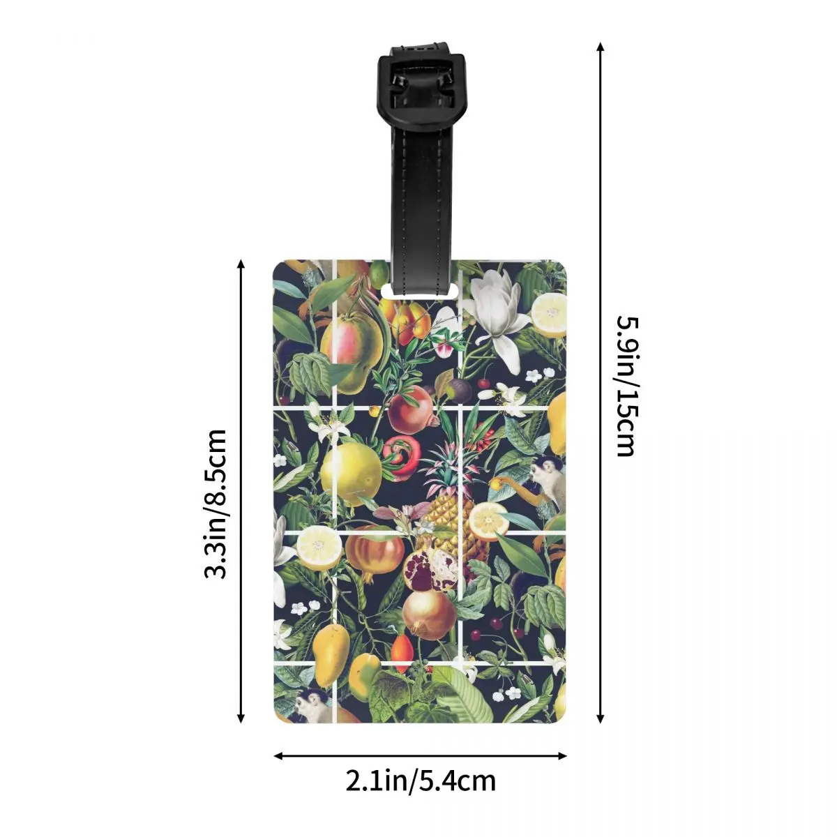 Пользовательский Средиземноморский летний чемодан с изображением лимона бирки