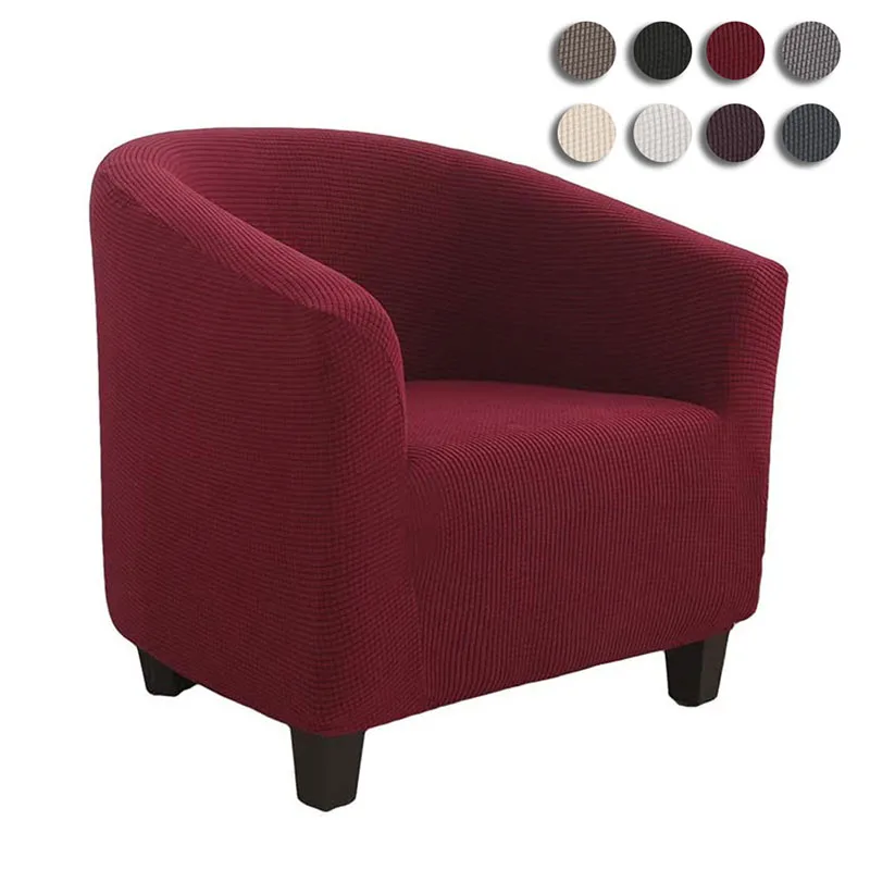 

All-inclusive Club Chair Cover Coffee Tub Sofa Armchair Seat Cover Washable Furniture Protector Slipcover for Living Room