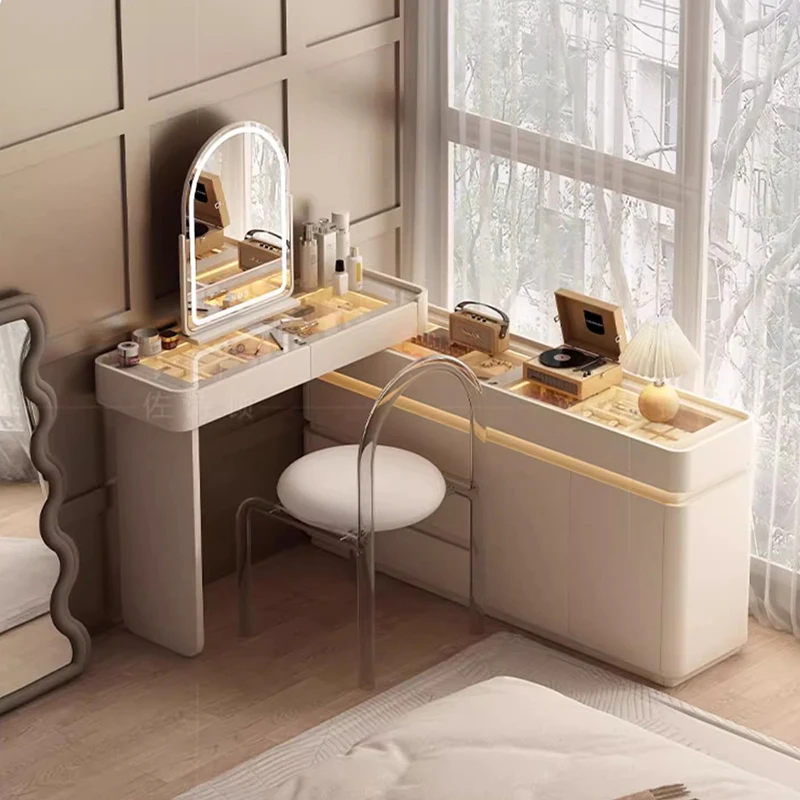 Современные комоды в кремовом стиле шкаф для макияжа скандинавские туалетные