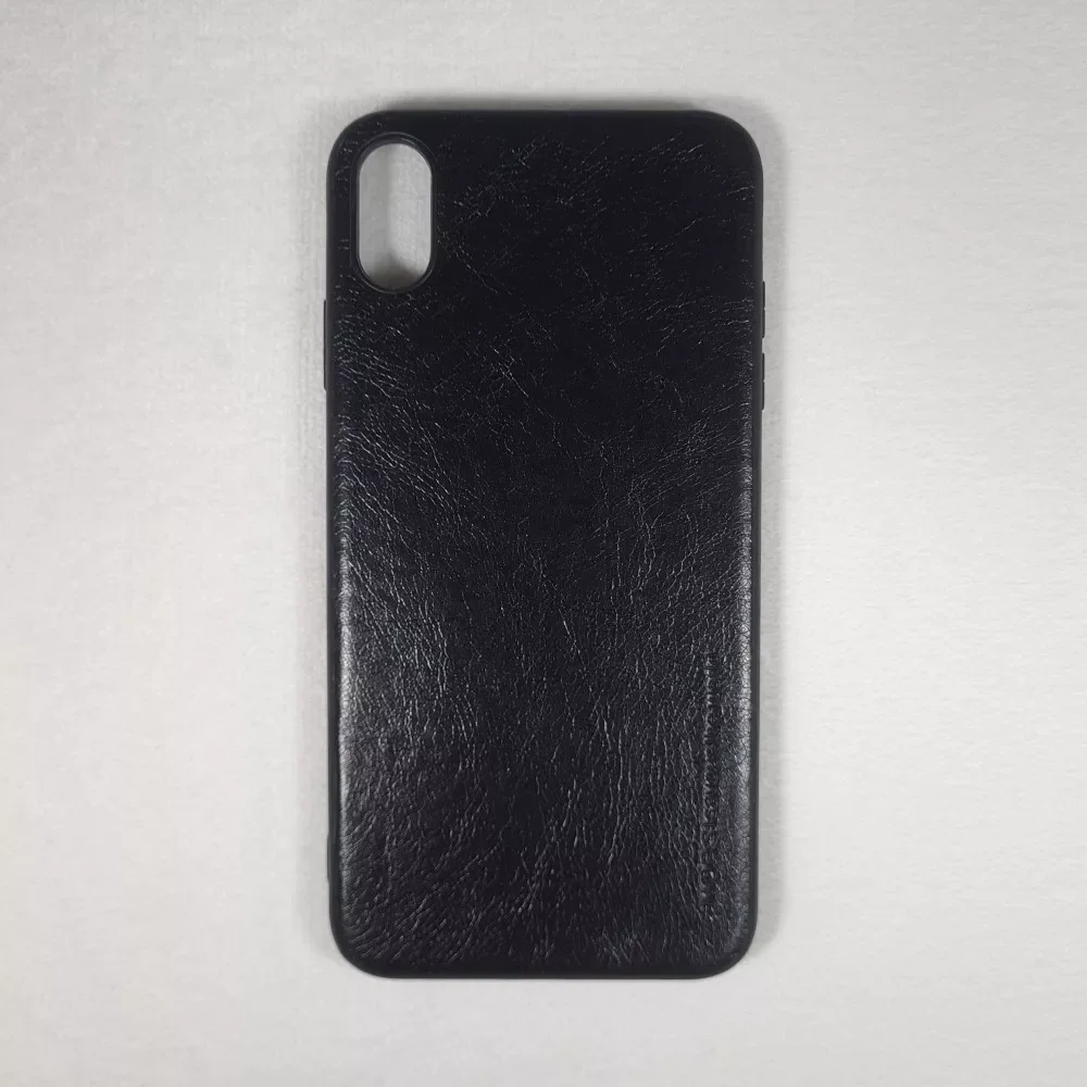 

Black leather case for , case with metal plate for magnet stand included, case for iPhone XS Max