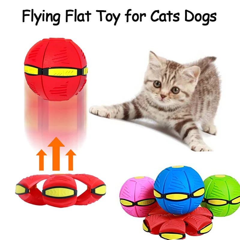 

Magic Ball Flying Flat Throw Disc Ball Without Light Dogs Cats Pet Toys Outdoor Garden Beach Games Pet Sport Color Ball