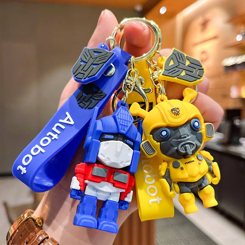 

Аниме Трансформеры брелок экшн-фигурка Optimus Prime Bumblebee Q версия Подвески автомобильный брелок мультяшная кукла кулон игрушки подарок
