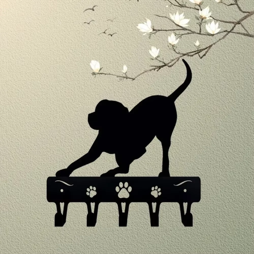 Настенный Железный Крючок Для Собаки Дикий Щенок Держатель Ключей И Поводка