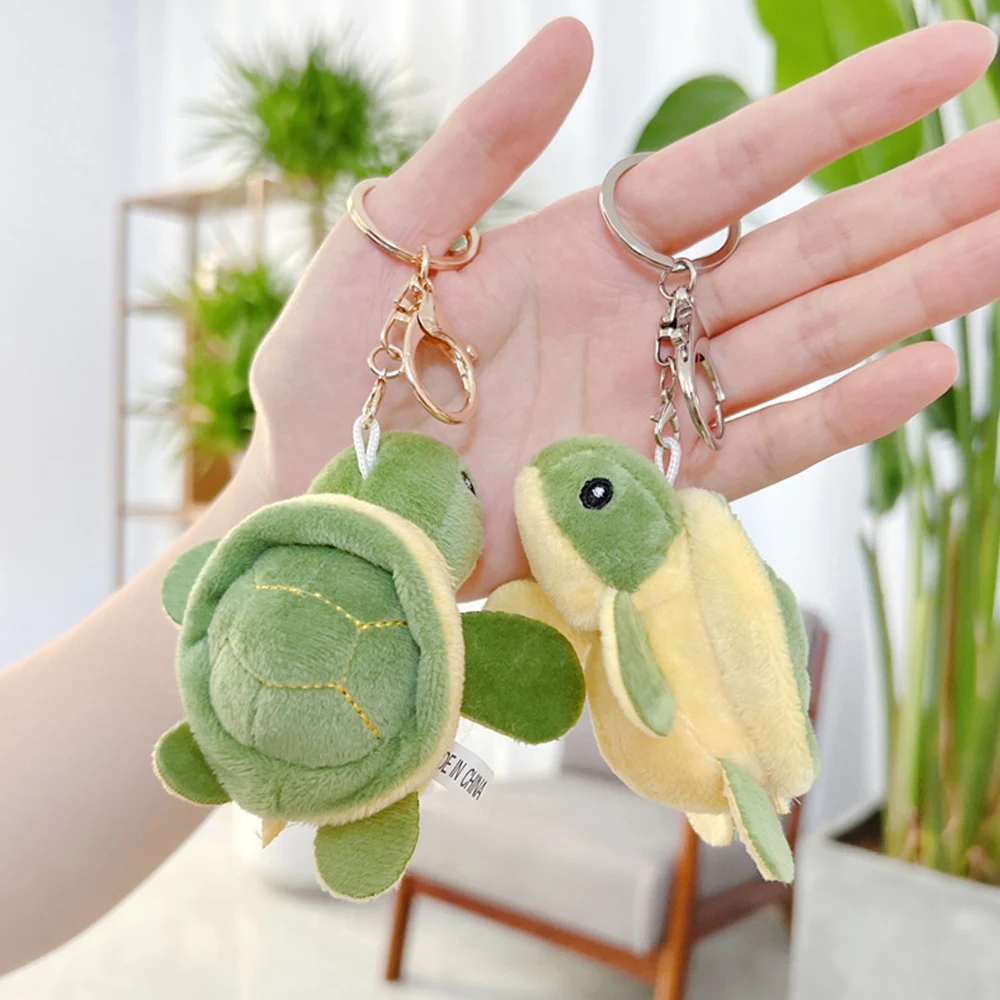 

1pc Cute Plush Keychain Portable Fashion Key Ring Key Chain Cartoon Mini Pendant Bag Decoration Turtle Doll Keychain Bird Shape