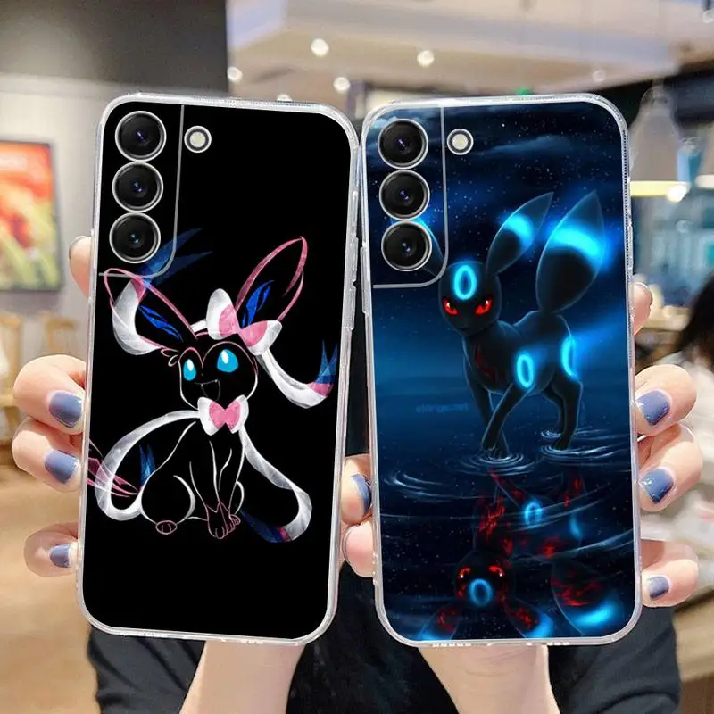 Купи Pokemon Umbreon Squirtle Bulbasaur Phone Case For Samsung Galaxy S22 S21 Ultra S20 S30 FE S8 S9 S10 5G Plus Transparent Cover за 120 рублей в магазине AliExpress