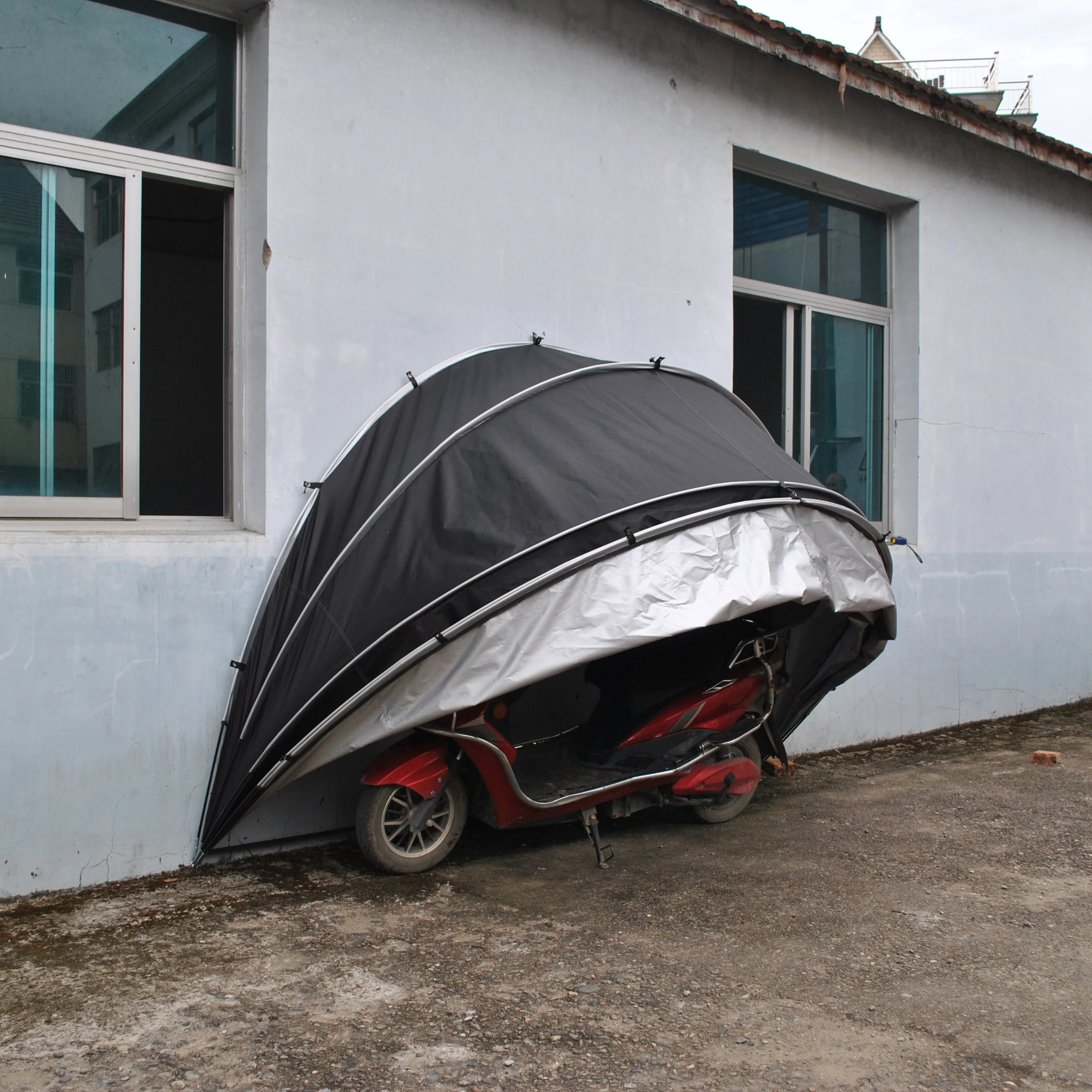 CZX-507 Hanging Motorbike Bike Tent Cover Shed Strong Frame Storage Garage Weatherproof Motorcycle Moped Mobility Scooter tent