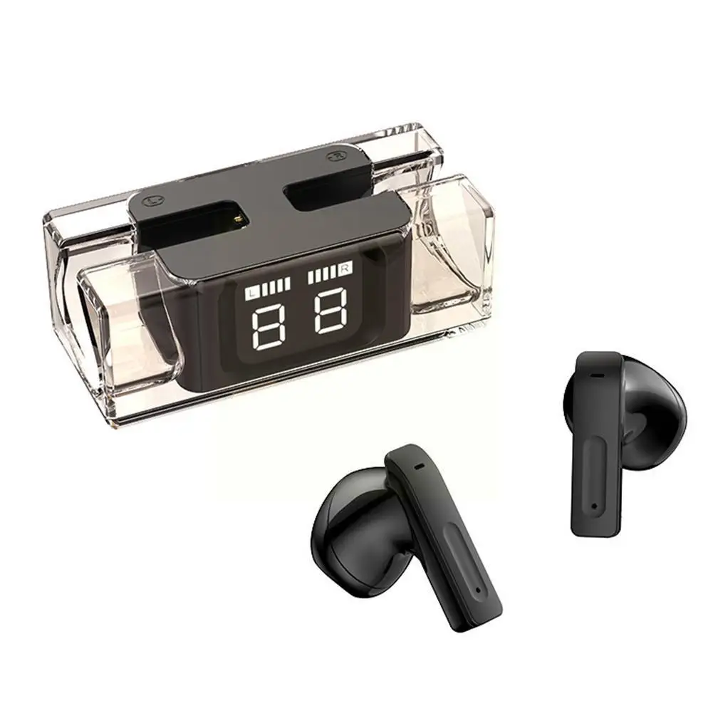 

Новинка, прозрачные Bluetooth-наушники, полностью прозрачные Bluetooth-наушники, цифровой дисплей 5,3, беспроводные наушники M L4Z9 в стиле ретро