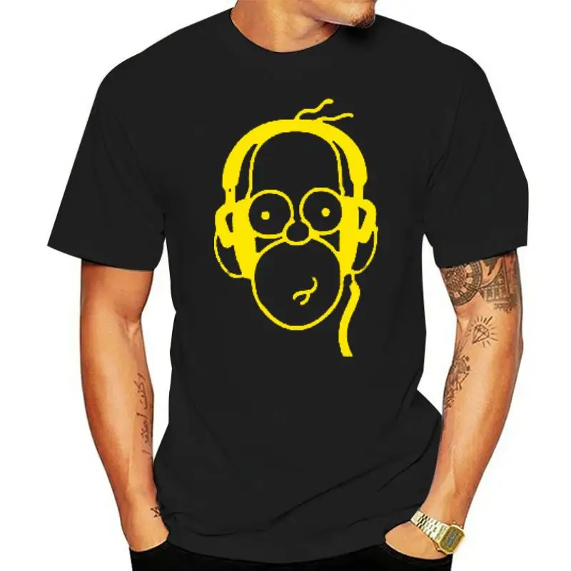 

Men T Shirt T-shirt parody Homer dj yellow on black tshirts Women T-Shirt