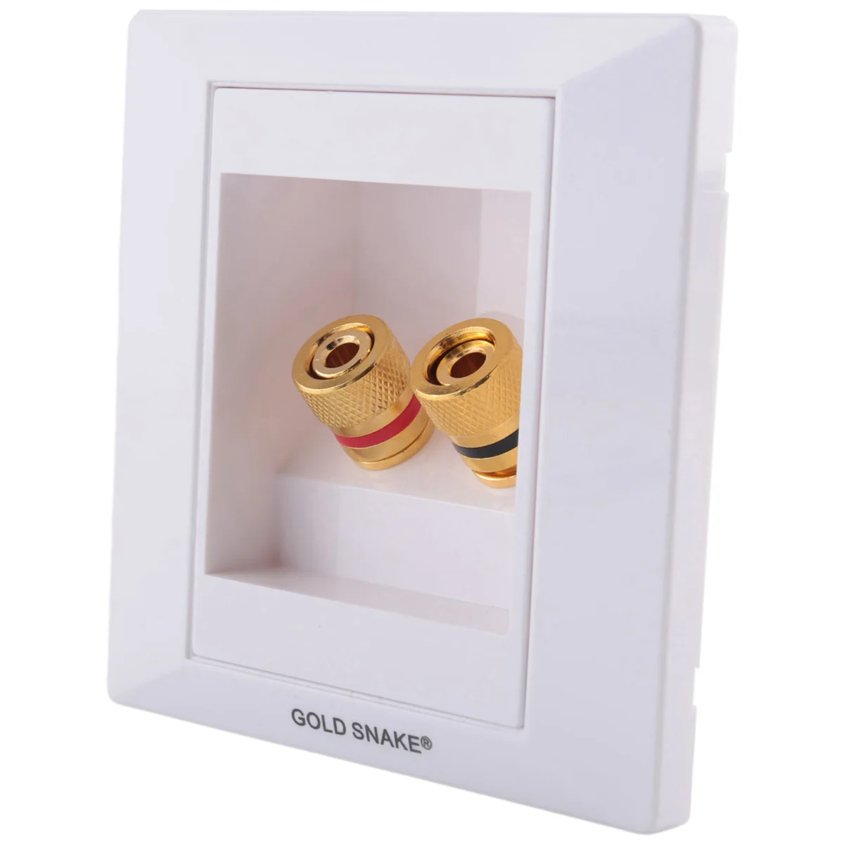 SODIAL(R) Порт подключения настенной розетке с 2-разъемным динамиком белый