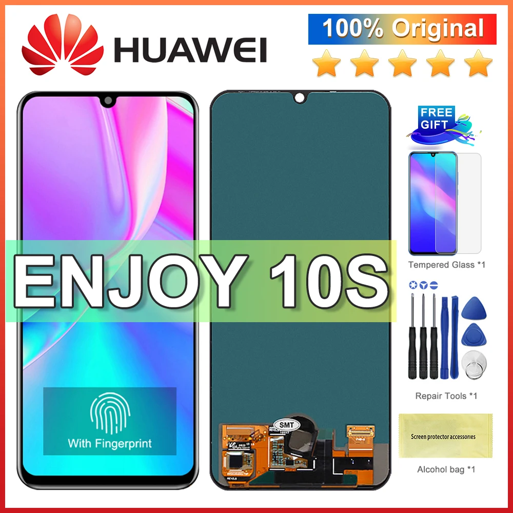 

6.3" Original For Huawei Enjoy 10s LCD Display Touch Screen with Fingerprint Digitizer Assembly For Huawei P Smart S Y8P AQM-LX1