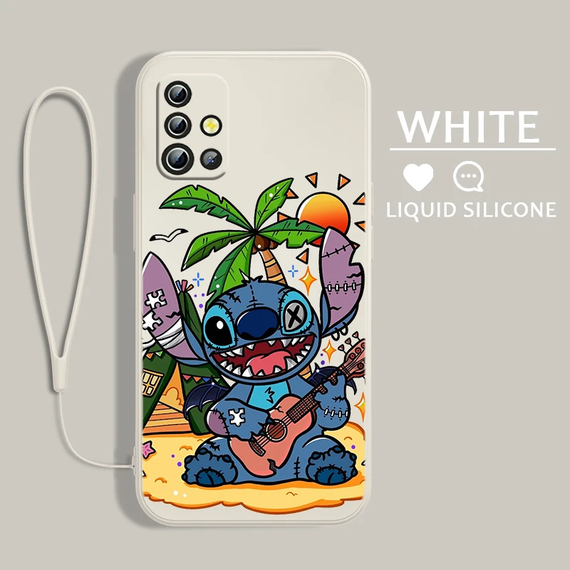 

Disney Stitzer Angel For Samsung A04 S A71 A51 A42 A41 A30 A32 A21S A12 A11 A01 A02 4G 5G Liquid Rope Phone Case